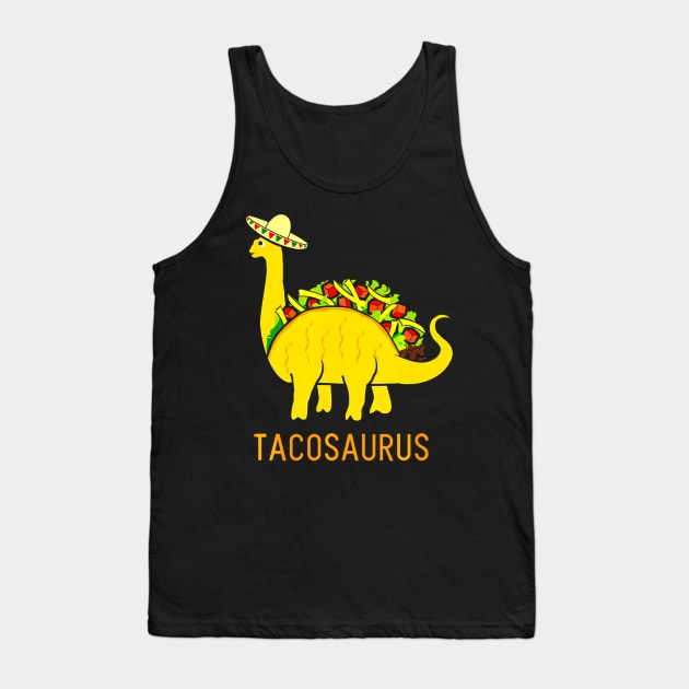 Tacosaurus Shirt Funny Taco Dinosaur Tank Top by CovidStore